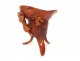 Tripod libation cup carved buffalo horn dragon chilongs China 20th century