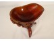 Tripod libation cup carved buffalo horn dragon chilongs China 20th century