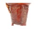 Tripod libation cup carved buffalo horn dragon chilongs China 20th century