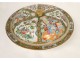 Chinese Cantonese porcelain covered dish with butterfly and bird characters, 19th century