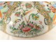 Chinese Cantonese porcelain covered dish with butterfly and bird characters, 19th century