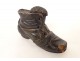 Small sculpture shoe terracotta mouse dormice 19th century