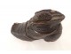 Small sculpture shoe terracotta mouse dormice 19th century