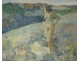 HSC painting André Laigneau de Villeneuve naked woman landscape hills 20th century