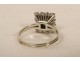 18K solid gold jewel ring with brilliant emerald and diamonds PB 4.54gr 20th century