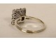 18K solid gold jewel ring with brilliant emerald and diamonds PB 4.54gr 20th century