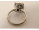 18K solid gold jewel ring with brilliant emerald and diamonds PB 4.54gr 20th century