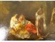 HST painting women bathers landscape dogs by ap. Diaz Haro &amp; Fils 19th century