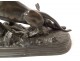 Bronze sculpture of wounded tiger lioness J.Hesteau animal bronze 19th century