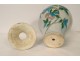 Large Théodore Deck vase, enamelled ceramic, oriental Asian decor, 19th century