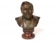 Bronze bust sculpture Victor Poitevin Reims Chavalliaud Bingen founder 19th