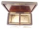 Tea box inlaid with mother-of-pearl and brass Maison Giroux Paris Napoleon III 19th century