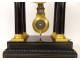 Regulator clock with blackened wood columns, gilded bronze, Napoleon III, 19th century
