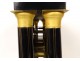 Regulator clock with blackened wood columns, gilded bronze, Napoleon III, 19th century