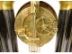 Regulator clock with blackened wood columns, gilded bronze, Napoleon III, 19th century