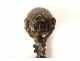 Seal stamp silver bronze marine anchors foliage globe monogram 19th century