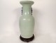 White blue porcelain baluster vase China Buddhist lions dogs Fô XIXth