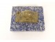 Small gilded bronze paperweight sculpture bear sodalite marble late 19th century