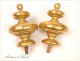 Pair of gilded wood decorative curtain tiebacks 19th