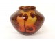 Small ball vase Le Verre Français Schneider campanulas glass paste 20th century