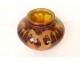 Small ball vase Le Verre Français Schneider campanulas glass paste 20th century