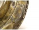 Brass offering collection dish with lion and grape coat of arms, Germany, 17th century