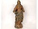 Sculpture statue wood linden polychrome Holy Virgin Flemish Flanders 19th