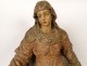 Sculpture statue wood linden polychrome Holy Virgin Flemish Flanders 19th