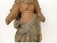 Sculpture statue wood linden polychrome Holy Virgin Flemish Flanders 19th