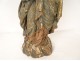 Sculpture statue wood linden polychrome Holy Virgin Flemish Flanders 19th
