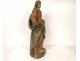 Sculpture statue wood linden polychrome Holy Virgin Flemish Flanders 19th