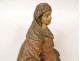 Sculpture statue wood linden polychrome Holy Virgin Flemish Flanders 19th