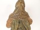 Sculpture statue wood linden polychrome Holy Virgin Flemish Flanders 19th