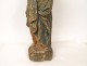 Sculpture statue wood linden polychrome Holy Virgin Flemish Flanders 19th