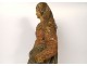 Sculpture statue wood linden polychrome Holy Virgin Flemish Flanders 19th