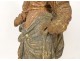 Sculpture statue wood linden polychrome Holy Virgin Flemish Flanders 19th