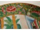Pair of Chinese porcelain dishes Cantonese women courtesans butterflies 19th century