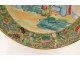 Pair of Chinese porcelain dishes Cantonese women courtesans butterflies 19th century
