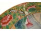 Pair of Chinese porcelain dishes Cantonese women courtesans butterflies 19th century