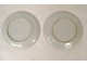 Pair of Chinese porcelain dishes Cantonese women courtesans butterflies 19th century