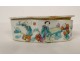 Chinese porcelain cricket box, children&#39;s figures, flowers, 19th century