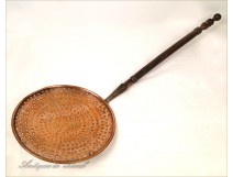 Copper Colander wooden handle 18th