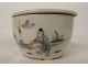 Round cricket box Chinese porcelain Lao-Tzu dragon characters 19th century