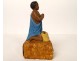 Offering box child beggar painted plaster Jesus church room late 19th century