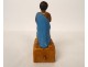 Offering box child beggar painted plaster Jesus church room late 19th century