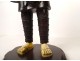 Okimono statuette wood ivory fisherman fish basket Japan Meiji signed XIXth