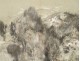 Charcoal drawing by Henri Malançon, landscape of Saint Paul de Vence, Provence, 1934, 20th century