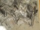 Charcoal drawing by Henri Malançon, landscape of Saint Paul de Vence, Provence, 1934, 20th century