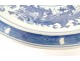 Large porcelain dish, white-blue, Chinese dragons, 5 lotus claws, Xuande, 19th century