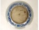 Large porcelain dish, white-blue, Chinese dragons, 5 lotus claws, Xuande, 19th century